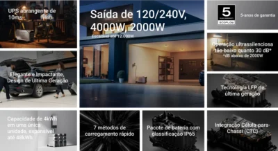 EcoFlow Delta PRO 3 - Estação De Energia Portátil 8000W / 4096Wh