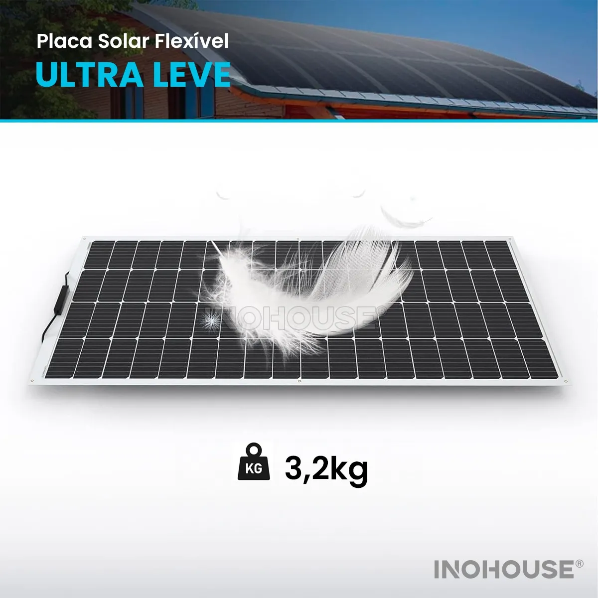 Painel Flexivel 250 Whttss Placa Solar Flexível 250w